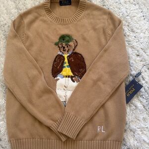 Polo by Ralph Lauren Brown Bear Crewneck Sweater